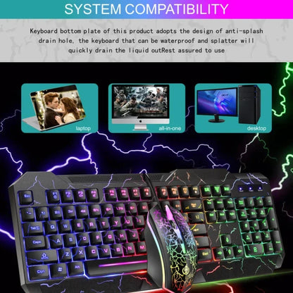 Kabelgebundenes Gaming-Tastatur-und-Maus-Set für Desktop-PCs mit mechanischem Tippgefühl und LED-Hintergrundbeleuchtung