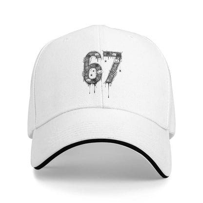 67 Six Seven 6-7 Casquette de baseball « Popular Steal » Brainrot Gaming Meme Sandwich Caps Hommes Femmes Respirante Dad Hat Plein air