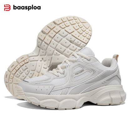 Baasploa Women Running Shoes Fashion Lightweight Mesh Non-slip Jogging Sneaker Female Outdoor Breathable Colorful Casual Shoes