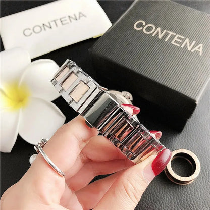 New Brand Luxury Stainless Steel Men and Women Luxury Atmosphere Quartz Watches Fashion Blue Balloon Women Date Watch Suit