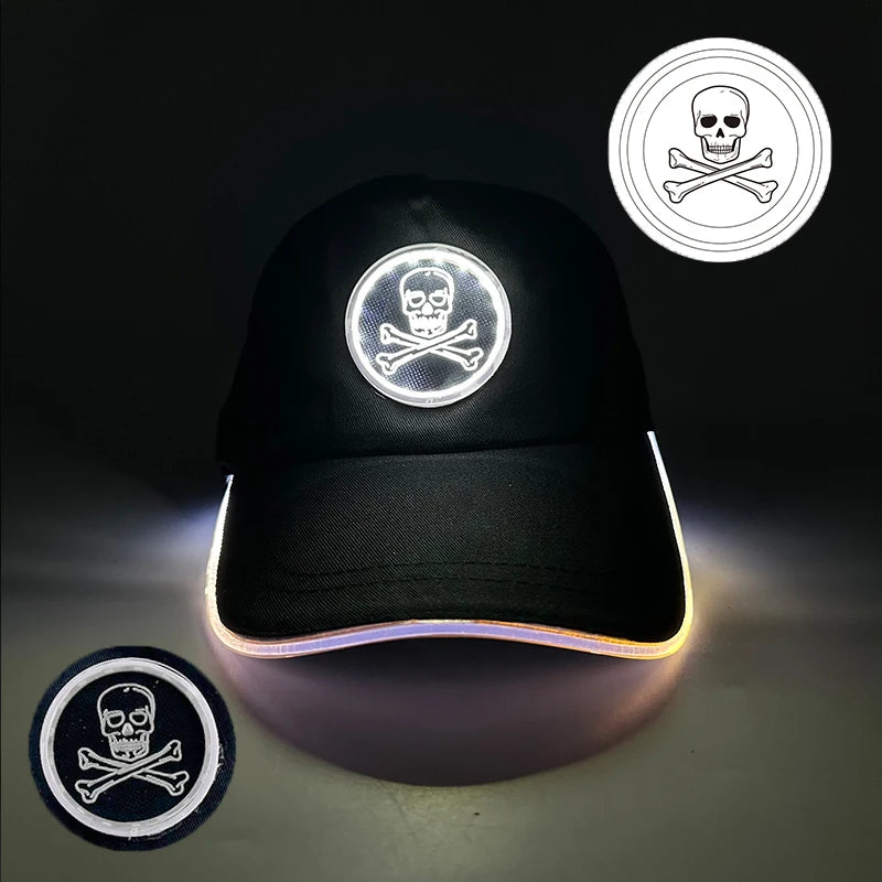 Fashion Glowing Baseball Cap LED Light Up Hiphop Hat Bar Club Props Fluorescent Hat Men Women DJ Dance Supplies Costume