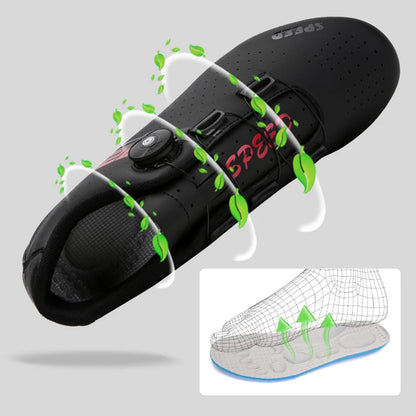Professional Cycling Shoes Rubber Outsole Knob Buckle Shoes MTB Women Lockless Indoor Cycling Men Cross-Country Cycling Shoes