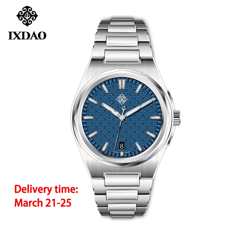 IX&DAO 2025 Novo Relógio Masculino Warrior Automático Mecânico 37mm Movimento Miyota 9015 Safira Aço Inoxidável Impermeável 10Bar BGW