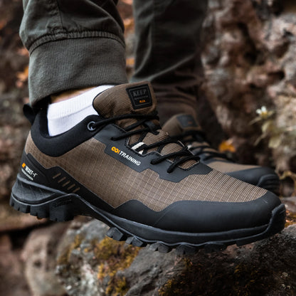 Baasploa Men's New Hiking Shoes Outdoor Waterproof Wear-Resistant Non-Slip Sneakers Male Casual Lightweight Lace-Up Walking Shoes