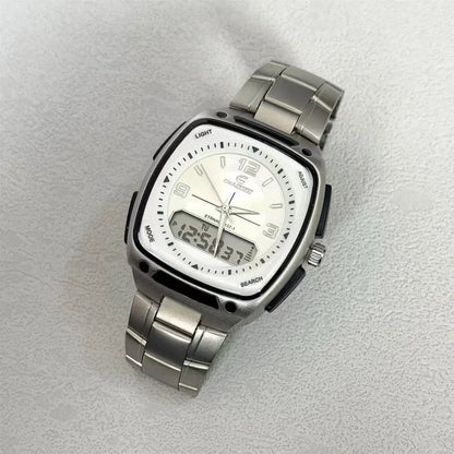 Creative Digital Display Square Quartz Watch Men with Large Dial High-end Luminous Fashion Style Gift Men's Watches Alarm Clock