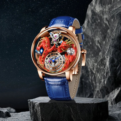 Relógio masculino PINDU Design 2025 NOVO Diamond Tourbillion, relógio de luxo Astronomia de marca premium, quartzo, vidro de safira, impermeável