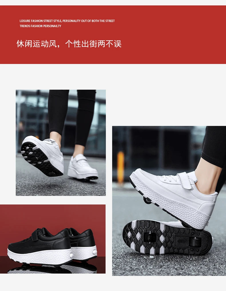 Fashion flashing roller skates shoes High quality roller skates boys and girls size 27-43   wheel sneakers