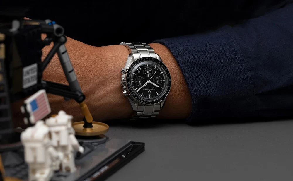 PAGANI DESIGN 2026 New Moon Watch Retro Luxury Quartz Watches For Men Stainless steel Luminous waterproof Sport Chronograph Man