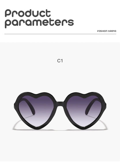 Stylish Kids rose pink Heart Sunglasses UV400 Protection Adjustable Frame for Boys Girls Baby Toddler 0-12 Years eyewear