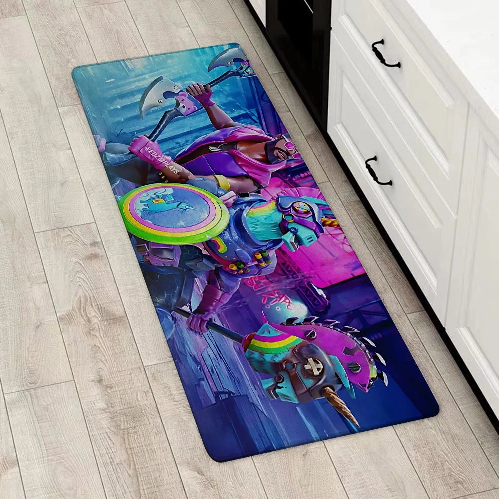 Capacho de Entrada Fortnites, Jogo Popular, Tapete Antiderrapante para Cozinha, Sala de Estar, Varanda e Casa de Banho, Tapete de Chão