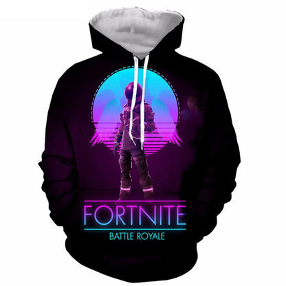 Children's Fortnite 2024 Sweatshirt 3D Digital Printed Hoodie Men's and Women's Pullover Jacket Long Sleeve Children's Gift