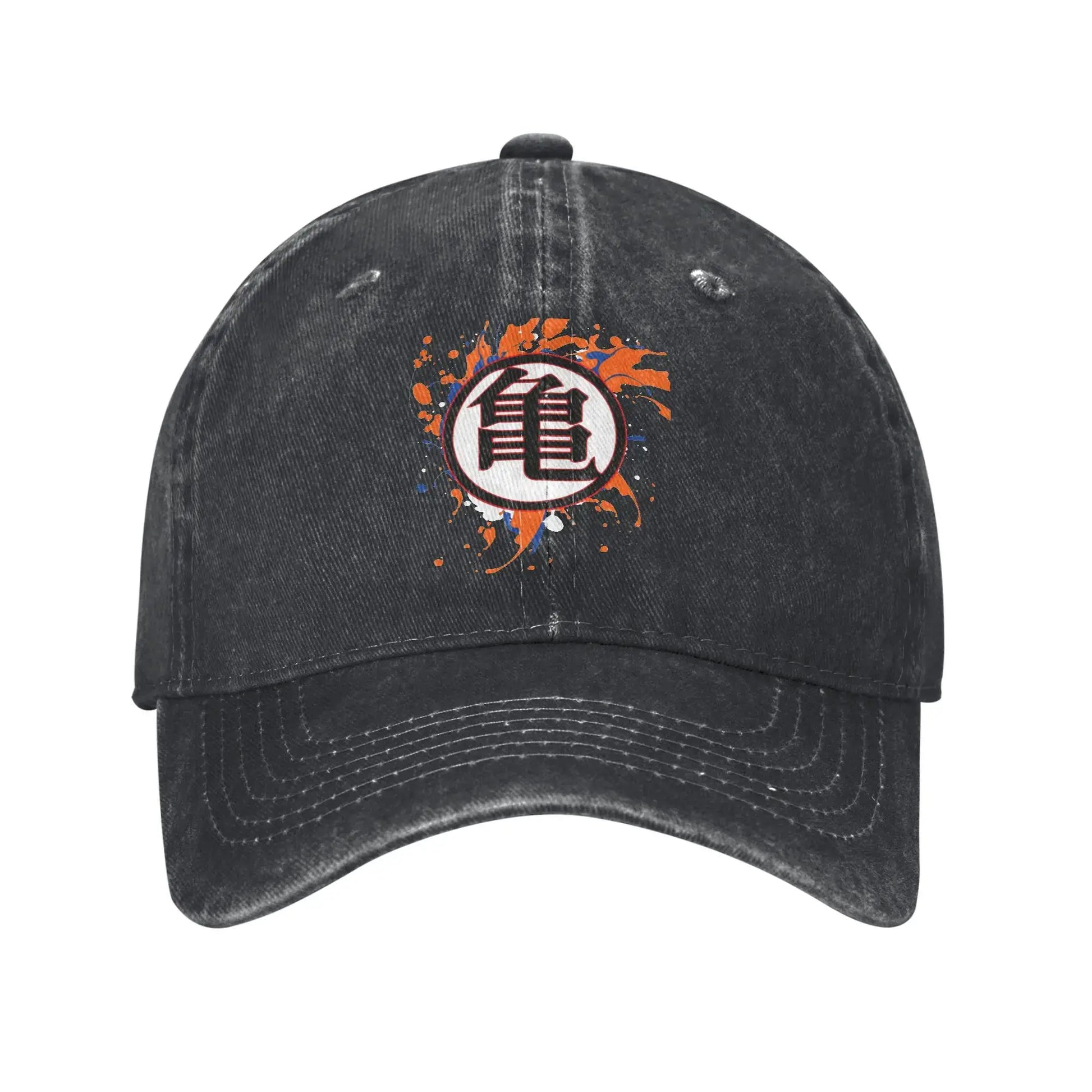 Produit gaming premium Fraquane, Dragon Ball Master Rosh TURTLE SCHOOL Unisex Baseball Cap Distressed Washed Caps Hat Fashion Outdoor Unstructured Soft Headwear