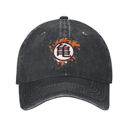 Produit gaming premium Fraquane, Dragon Ball Master Rosh TURTLE SCHOOL Unisex Baseball Cap Distressed Washed Caps Hat Fashion Outdoor Unstructured Soft Headwear