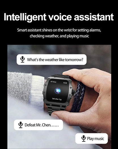 New Trend Smart Watch 1.76 inch AMOLED 3D Dynamic Dial IP67 Waterproof Bluetooth Call NFC Voice Assistant Men Sports Smartwatch