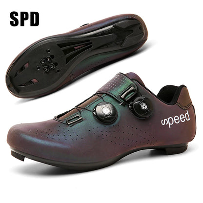 New Cycling Shoes Men's Self-locking Racing Road Cycling Sports Shoes Lockless Training Shoes Women's SPD Cleats Cycling Shoes