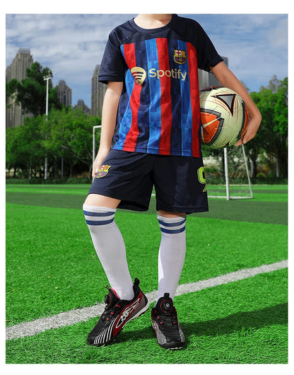 Children's Rotating Buckle Sneaker Students Competition Training Football Shoes Fashionable Lightweight Anti slip Footwear