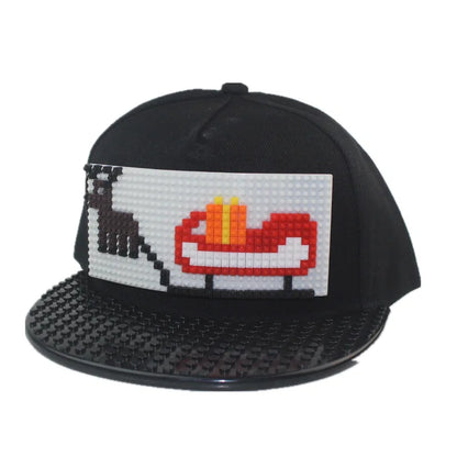 Crtani patchwork bejzbol kape, uradi-sam blokovi, snapback kape, hip hop kape za muškarce i žene, odvojivi pikseli, kape za tatu, dječje kape, kape za odrasle