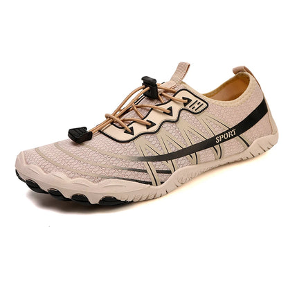 Novos sapatos aquáticos 2025 barefoot para praia e desporto, sapatos de natação antiderrapantes de alta qualidade, sapatos desportivos casuais de cinco dedos unissexo