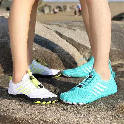 Sapatos Aquáticos Unissexo de Secagem Rápida para Homem e Mulher, Coloridos, para Praia, Natação, Surf e Beira-Mar, Ténis Aquáticos para Casal, Descalços, para Caminhada em Riachos