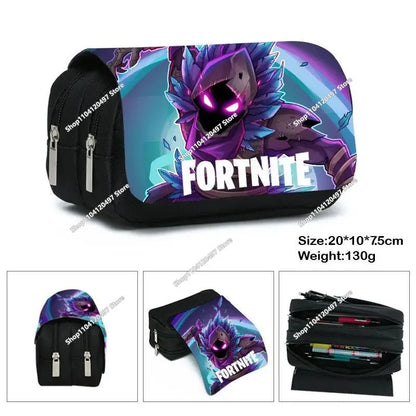 Anime Pencil Bag Kawaii Fortnite Pencil Case Large Capacity Waterproof Handheld Cosplay Pencil Pouch Office Stationary Gift Toy