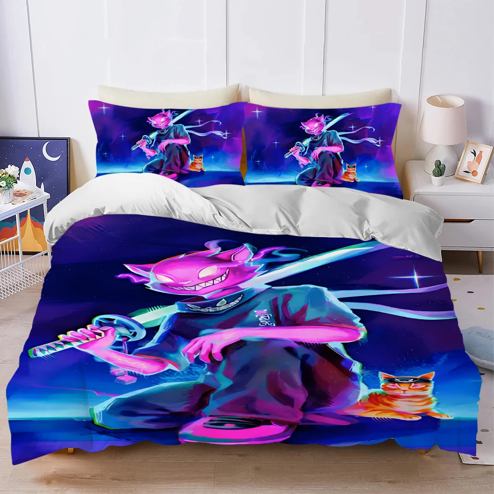 Conjunto de capa de edredão Battle Game F-Fortnite, lavagem suave, 3 peças, cama de verão confortável, dormitório de estudante, casa, roupa de cama para bebé, mais vendido