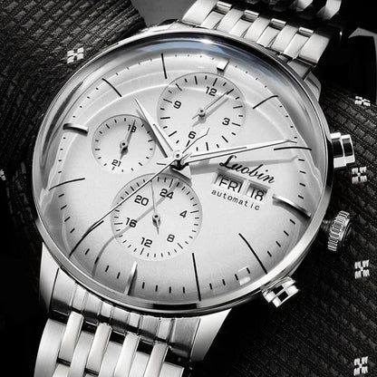 Relógio de Luxo para Homem, Automático Mecânico, de Corda Automática, Business, em Aço Inoxidável, Luminoso, Relojes Para Hombre 2020