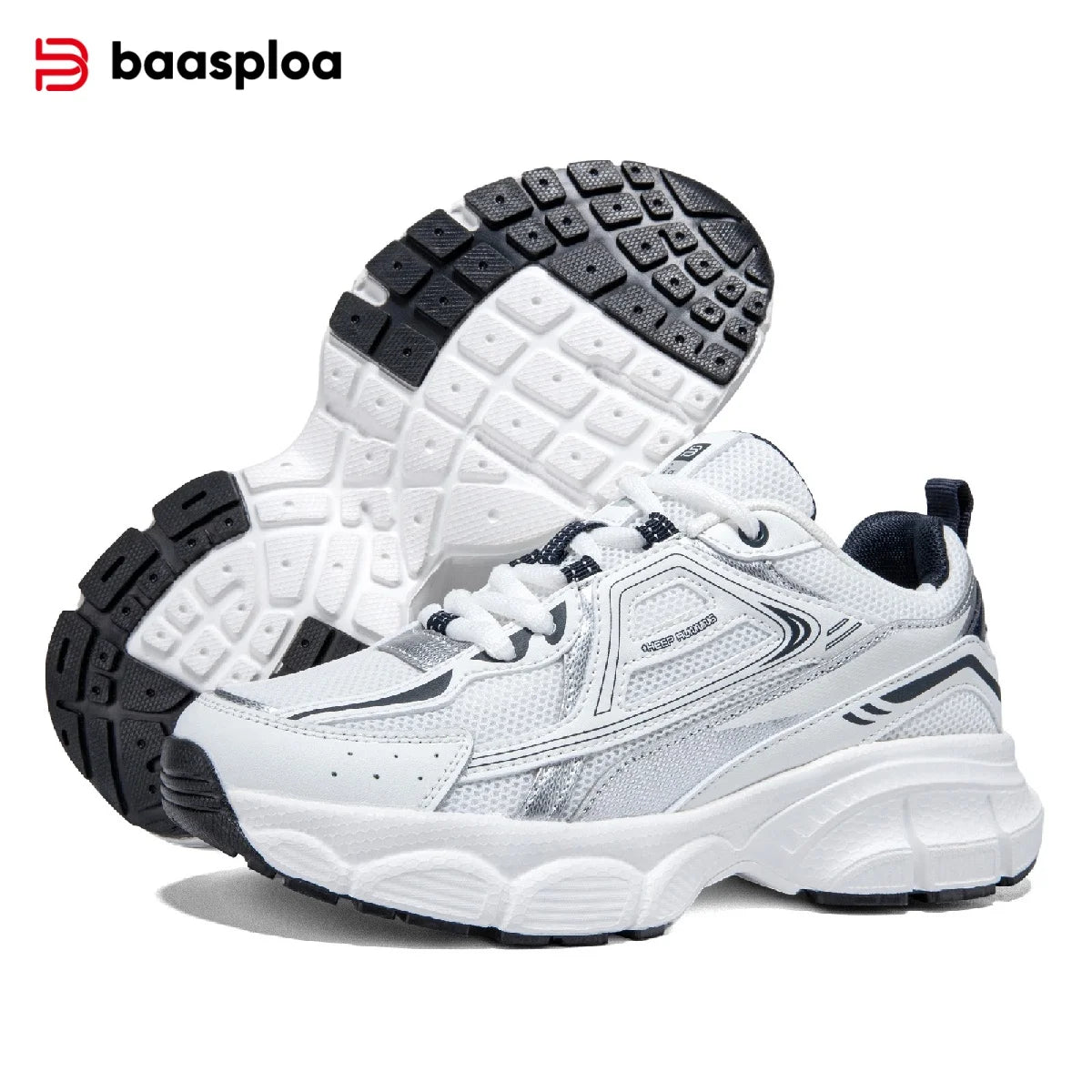 Baasploa Women Running Shoes Fashion Lightweight Mesh Non-slip Jogging Sneaker Female Outdoor Breathable Colorful Casual Shoes