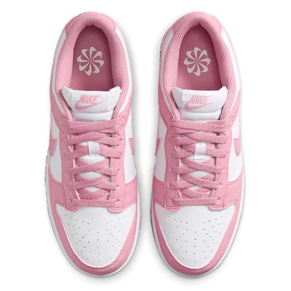 Nike Dunk Low Pink and White Colorway Low-Top Retro Casual Sneakers Durable Skate Shoes for Women DD1873-112