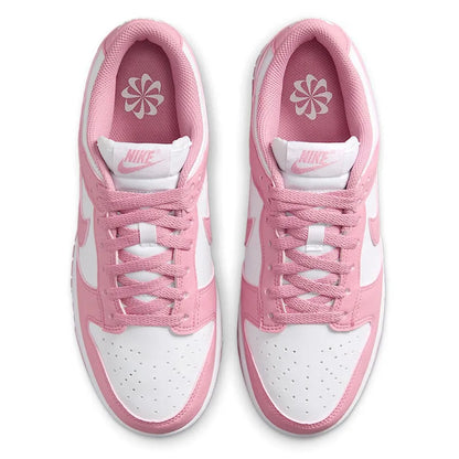 Nike Dunk Low Pink and White Colorway Low-Top Retro Casual Sneakers Durable Skate Shoes for Women DD1873-112