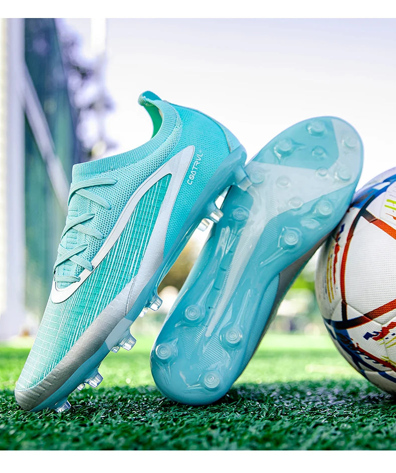 New Men Football Boots Non Slip Soccer Shoes Sport Outdoor Cleats Breathable Adult Long Spikes Training Boys Match Comfortable