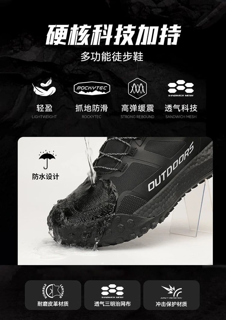 CAMSSOO Hiking Shoes Men Snow boots Outdoor Sports Climbing Shoes women Trekking Sneakers ankle boots hunting shoes travel boots