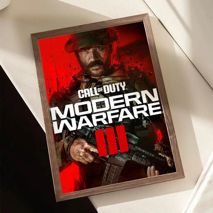 Самозалепващи се стенни стикери Call of D-DUTY с геймърски постер, HD стенен декор за спалня, дневна, домашна декорация и подарък