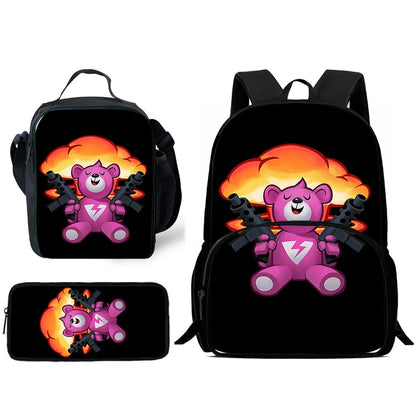 Hot Game Design Child Backpacks F-FortniteS Lunch Bag Pencil Case Pupil Large Capacity School Bags For Boy Girl Best Gift