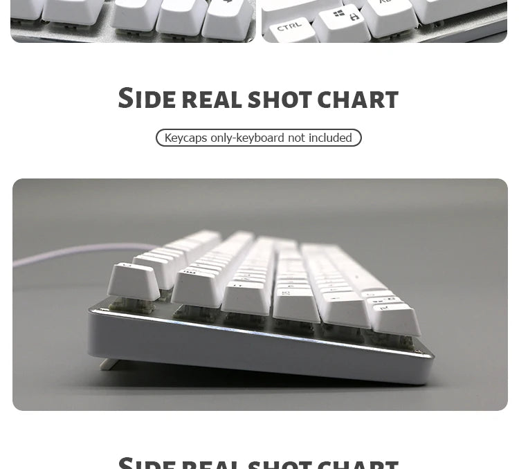 104 Teclas Keycaps Retroiluminadas Coreano Francês Russo Espanhol Alemão para Teclado Mecânico com Switch MX, Perfil OEM, Teclas ABS DIY