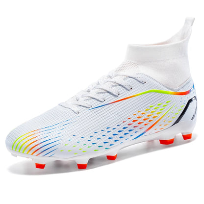 New Men Soccer Shoes Men Grass Breathable Soft Outdoor Football Shoes Cleats Long Spikes Comfortable Training Sport Shoes Men