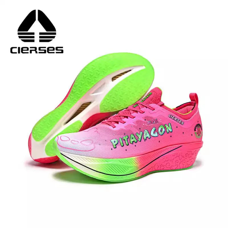 CIERSES Carbon fiber plate Marathon Running Racing Shoes  Men Professional Stable Support Shock-relief Rebbound Training shoes