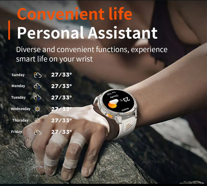 New T-REX3 Ultra 1100mAh Battery SmartWatch 10ATM Waterproof GPS Compass Flashlight 1.7" AMOLED HD Call Sports Smart Watch Men