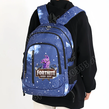 Fortnite Starry Sky Backpack Large Capacity Waterproof Laptop Bag Game Character Print Student Pack Boy Girl Back to School Bag