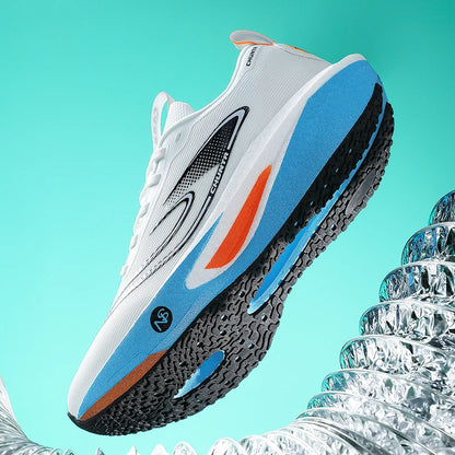 Carbon board men's and women's anti slip running shoes, professional marathon sports breathable mesh CHUNTA sports shoes