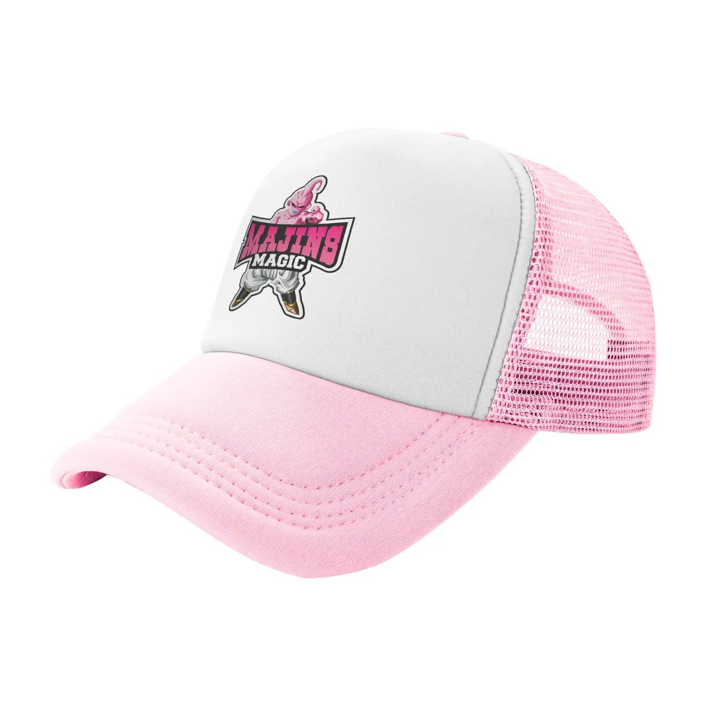 Dragon Ball  Kid Buu Trucker Cap Unisex  Hats Sun Caps Trucker Cap Adjustable Polyester Mesh Baseball Cap Summer, Fraquane SAS produit gaming premium