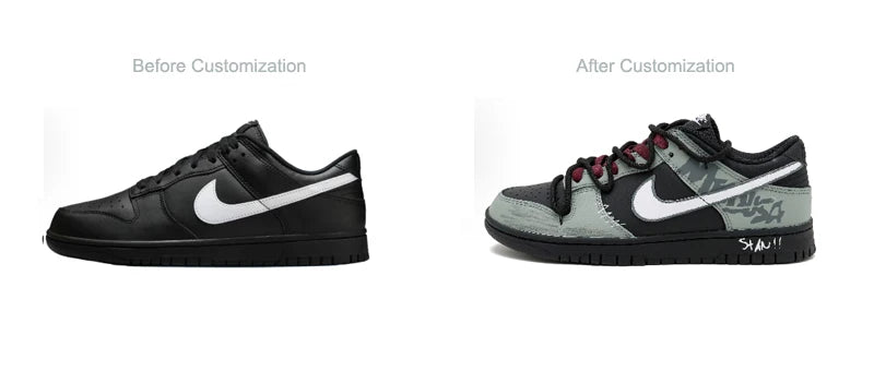 Nike Dunk Night Walker po meri – retro mestni športni čevlji z nizkim zgornjim delom, ki blažijo udarce, so zračni in odporni proti obrabi, za moške