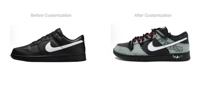 Nike Dunk Night Walker po meri – retro mestni športni čevlji z nizkim zgornjim delom, ki blažijo udarce, so zračni in odporni proti obrabi, za moške