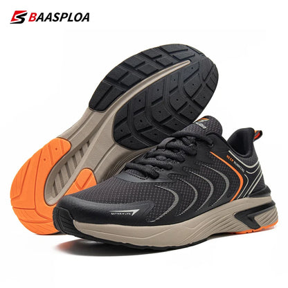 Baasploa Men's Running Shoes Casual Lightweight Mesh Breathable Sneakers Male Outdoor Non-Slip Wear-Resistant Sports Shoes