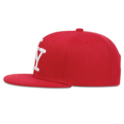Boné unissexo de beisebol ajustável com bordado de letras, estilo hip-hop, casual, para exterior, primavera/outono, com proteção solar