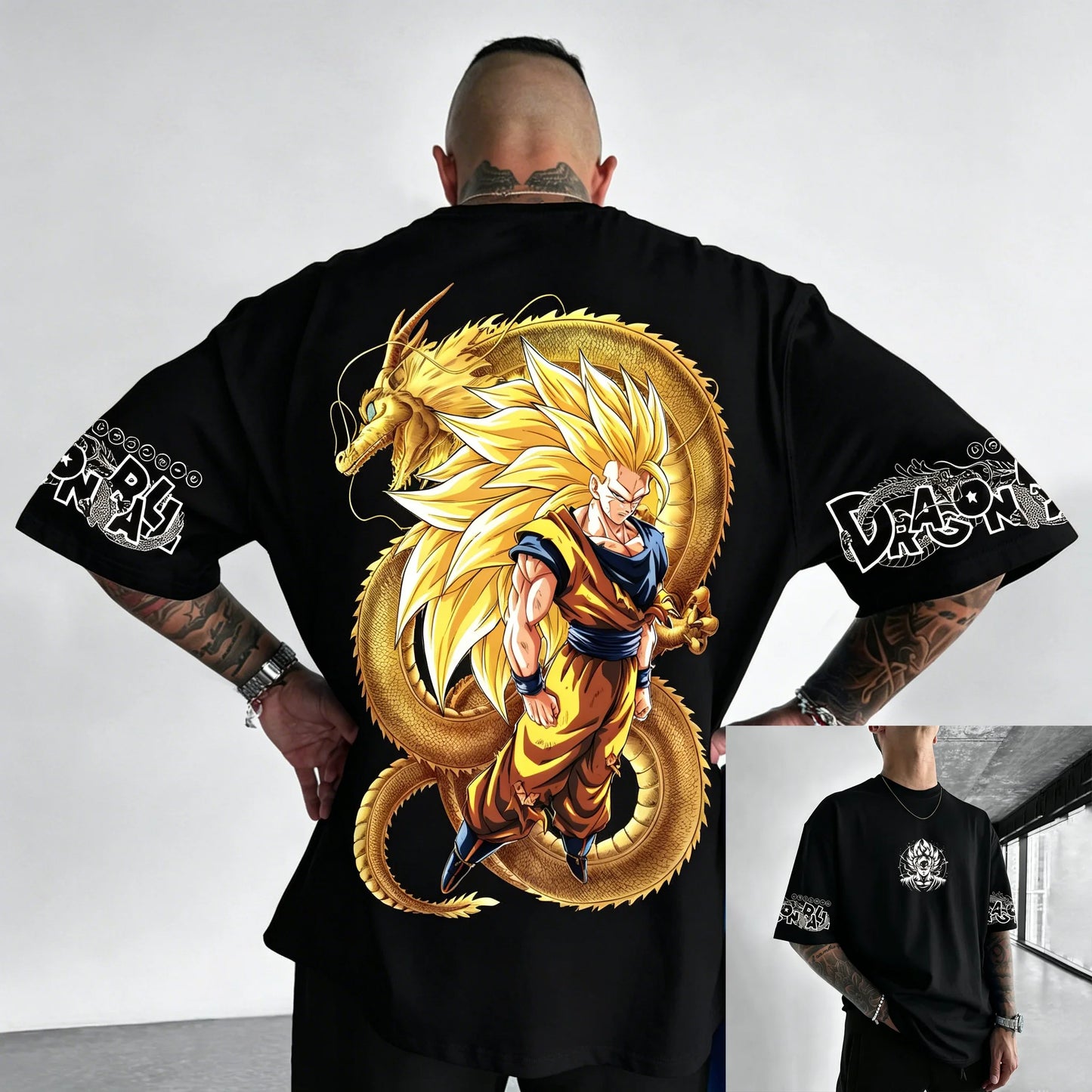 Dragon Ball Z-print T-shirt i bomuld med korte ærmer Son Goku Vegeta til mænd og kvinder Harajuku Y2k Tee vintage sommer-streetwear