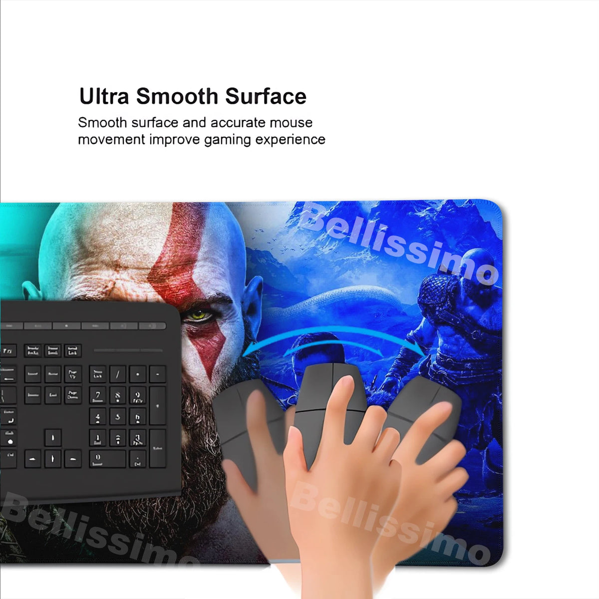 Xxl Mouse Pad God of War Desk Mat Gaming Accessories Keyboard Computer Mousepad Gamer Large Pc Cabinet Office Table Carpet Rug