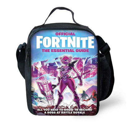 Child Insulated Large Capacity Bag for Boy Girl Student Hot Game Outdoor Picnic Resuable Thermal Cooler Lunch Box F-FortniteS