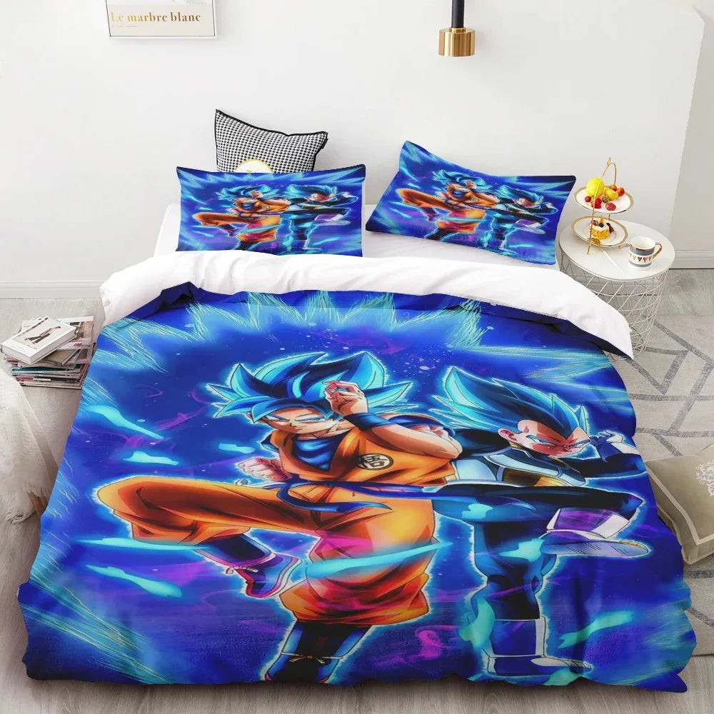 Goku Duvet Cover Set Dragon Ball Teens Bedding Set Quilt Cover for Children Boys Best Gifts Queen King Bedroom Decor