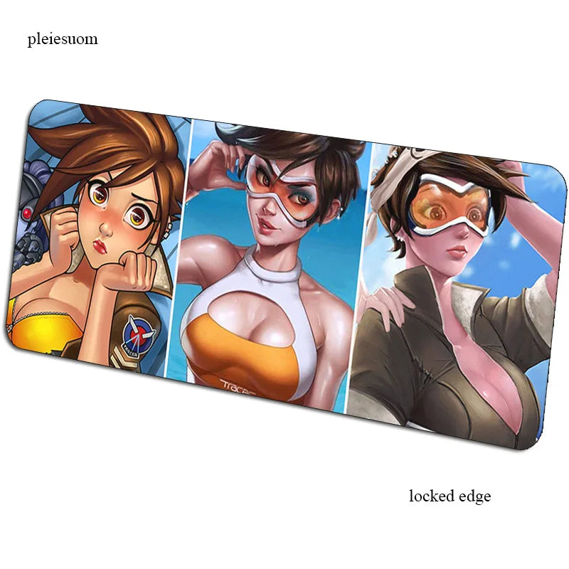 Tapete de rato gaming Overwatch com impressão HD, 900x400x3mm, para PC e secretária, tapete gamer para computador portátil e desktop