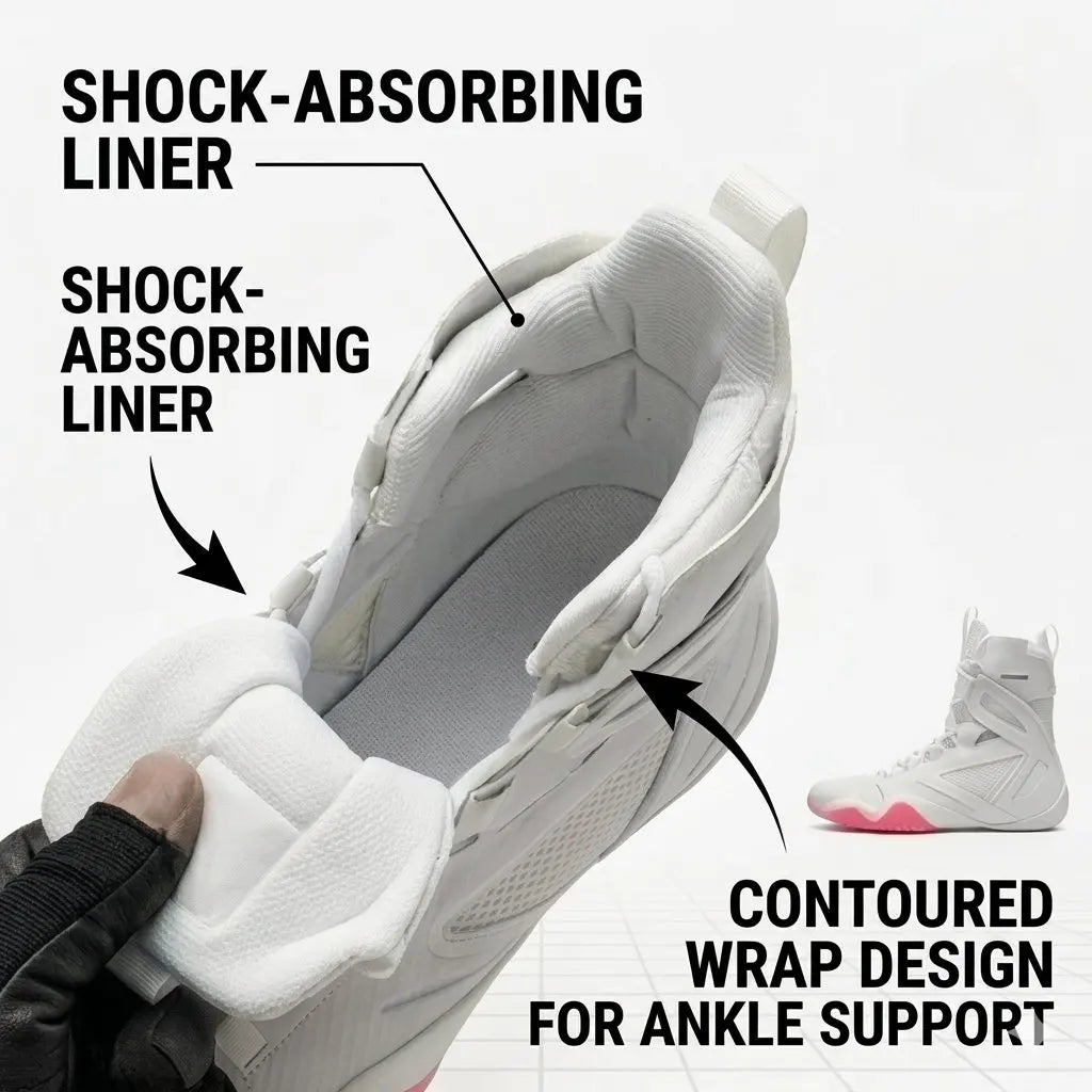 High Top Wrestling Shoes Breathable Knitted Boxing Boots Lightweight Combat Training Sneakers Unisex for Men Women Martial Arts